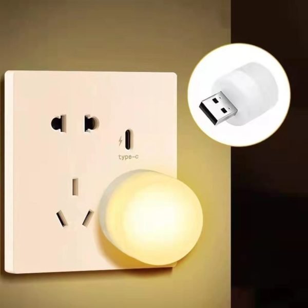 USB Mini LED Night Light (5pcs Pack, Warm) - Image 4