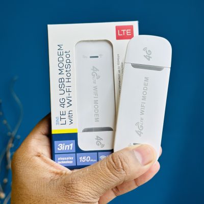 4G LTE WiFi Modem- Support All Bangladesh SIM Cards- White Color