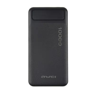 Awei P5K 10000mAh Power Bank Fast Charging – Black Color