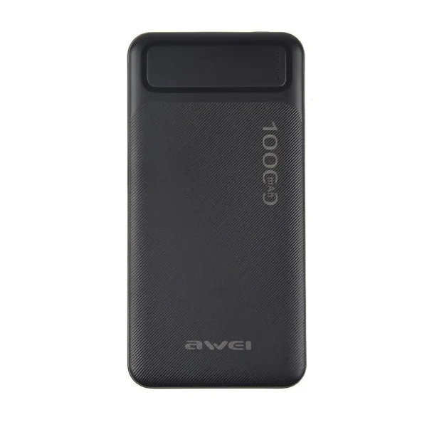 Awei P5K 10000mAh Power Bank Fast Charging- Black Color