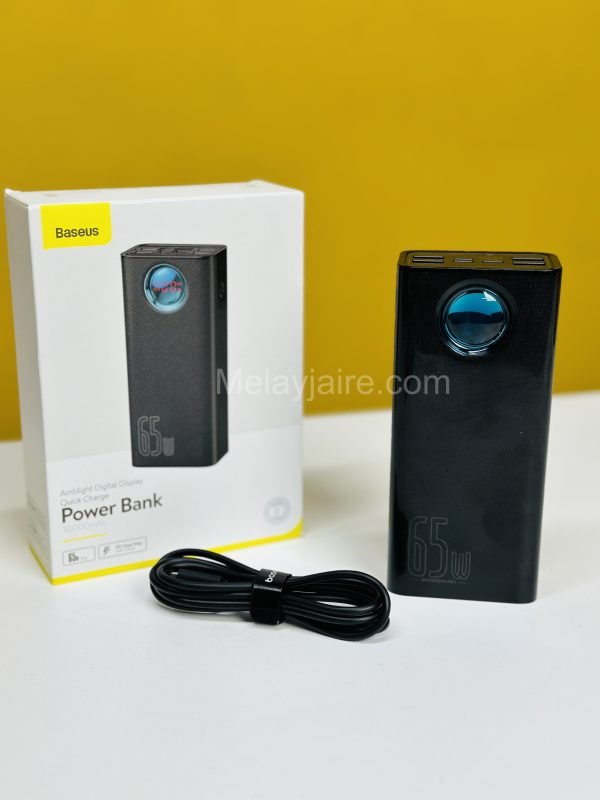 Baseus Power Bank 65W 30000mAh Amblight For Laptop Mobile Macbook – Black Color