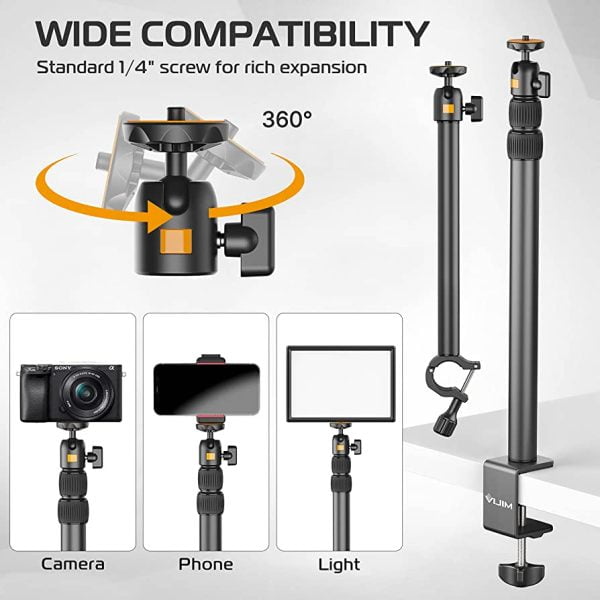 Overhead Desk Mount Stand for DSLR, DSLR & Ring Lights (Ulanzi VIJIM-LS02)